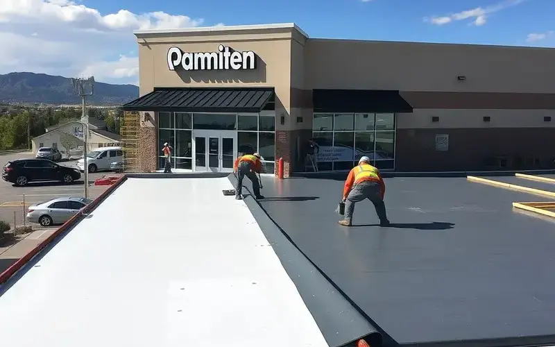 Commercial flat roof installation Evanston WY