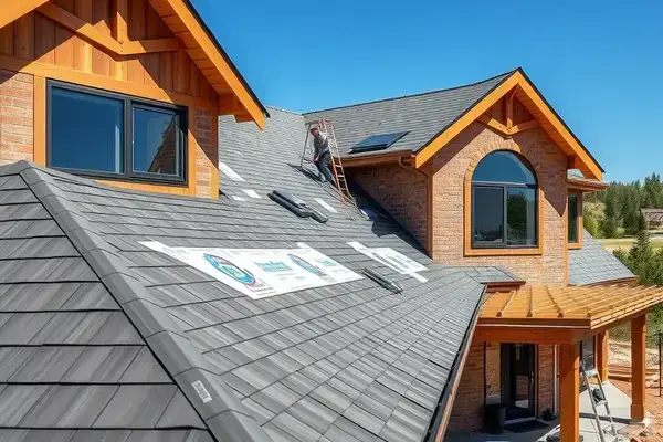 New construction roof installation